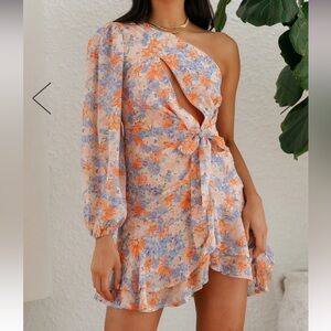 Floral one shoulder hello Molly dress